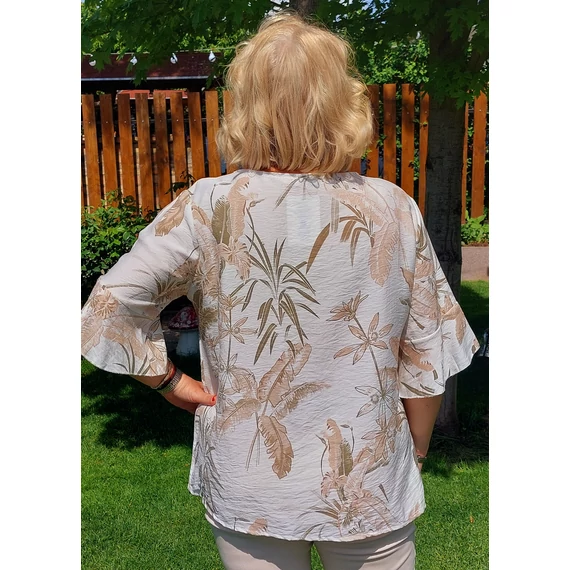 BANÁN leveles blúz, KHAKI - 46-50 méret