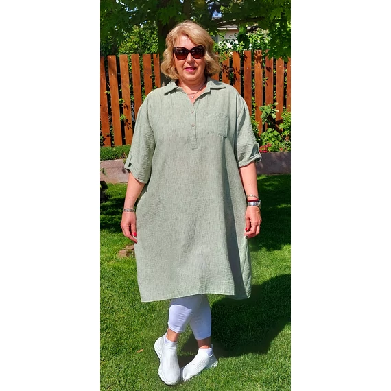 HOSSZÚ, ing-tunika - KHAKI - 50-56 méret