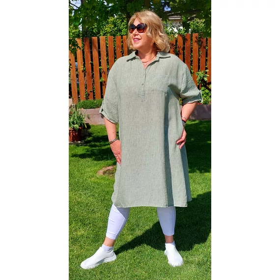 HOSSZÚ, ing-tunika - KHAKI - 50-56 méret