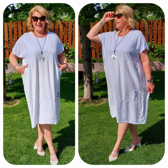 L.A.Designe midi ruha - FEHÉR - 50-56 méret