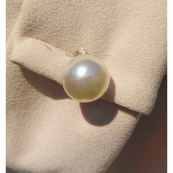 Elegáns, gyöngy díszítésű blézer - BÉZS - 48-54 méret