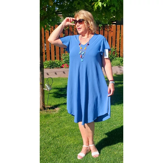 PILLANGÓ ujjas egyberuha - FARMERKÉK - 44-52 méret