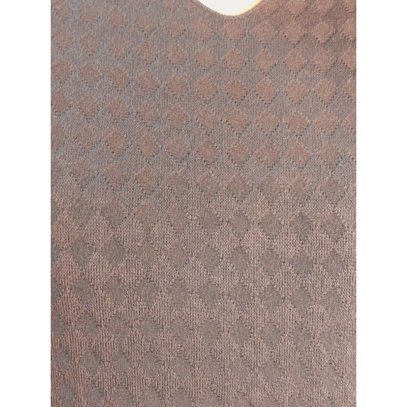 Apró káró kocka mintás pulóver - FEKETE - 44-48-as méret