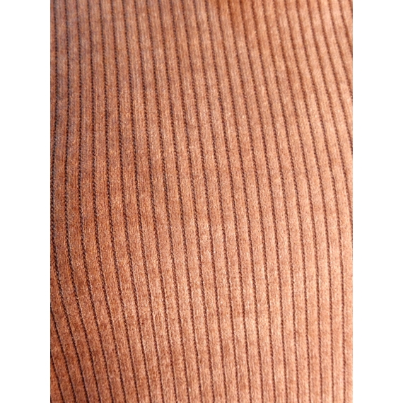 Kord kámzsás nyakú pulóver - MOGYORÓ - 48-52 méret