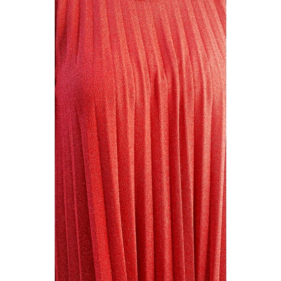 Exkluzív LUREX pliszírozott ruha - Burgundi - 44-48 méret