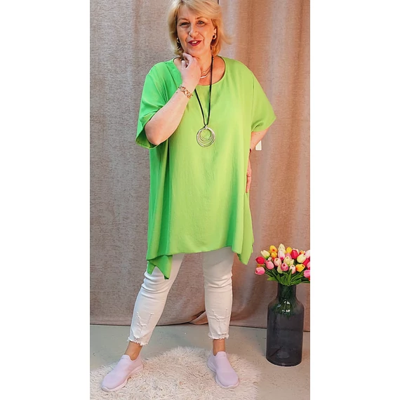 PRAKTIKUS alkalmi blúz - ZÖLDALMA - 50-58 méret