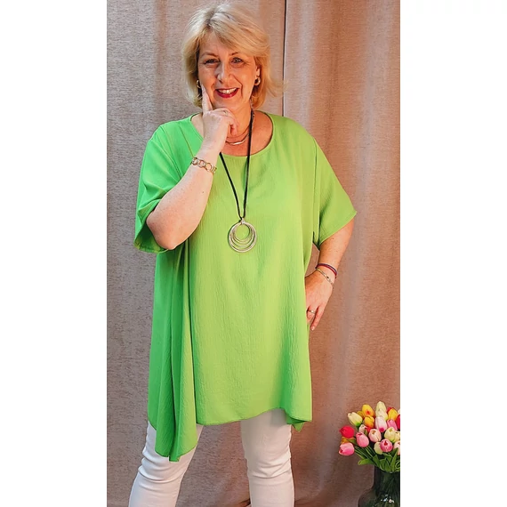 PRAKTIKUS alkalmi blúz - ZÖLDALMA - 50-58 méret