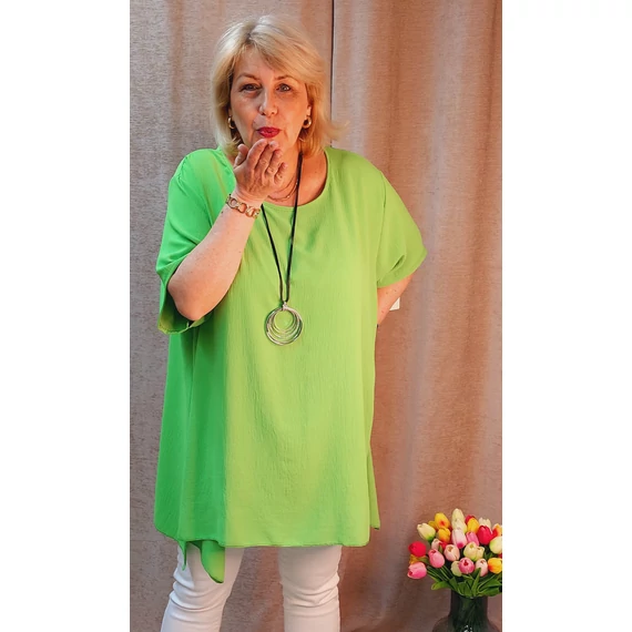 PRAKTIKUS alkalmi blúz - ZÖLDALMA - 50-58 méret