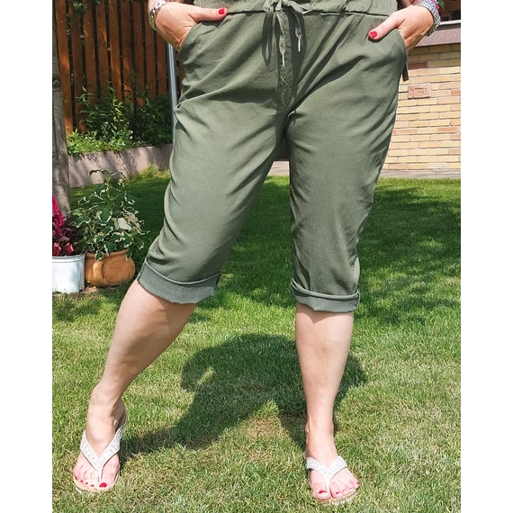 Gumis derakú, halásznadrág - KHAKI - 48-54 méret