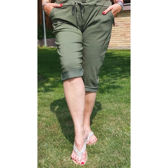 Gumis derakú, halásznadrág - KHAKI - 48-54 méret