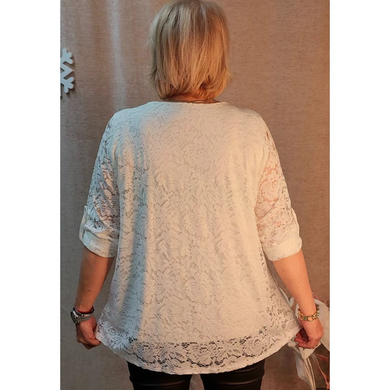 Csupa csipke blúz - FEHÉR - 46-50 méret