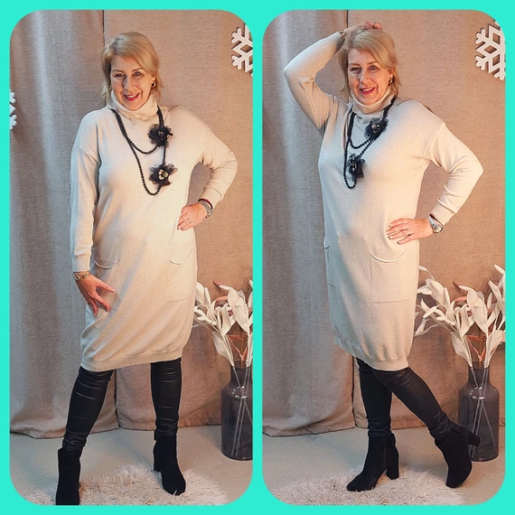 Garbós ruha - BÉZS - 46-54- méretig