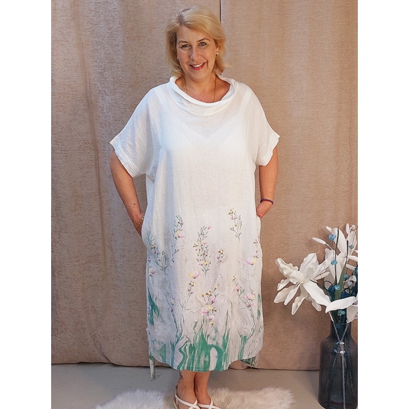 Sálgalléros - fehér - ruha 50-54-es méretig